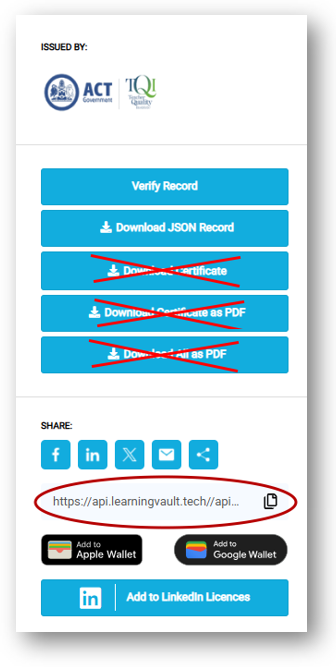 Share your digital credential Share your digital credential