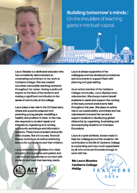 Laura Skeates - Canberra College