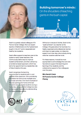 Sarah Conn - St Francis Xavier College