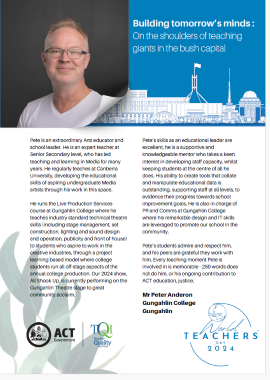 Peter Anderson - Gungahlin College