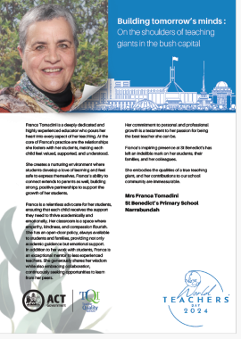 Franca Tomadini - St Benedict's Primary School